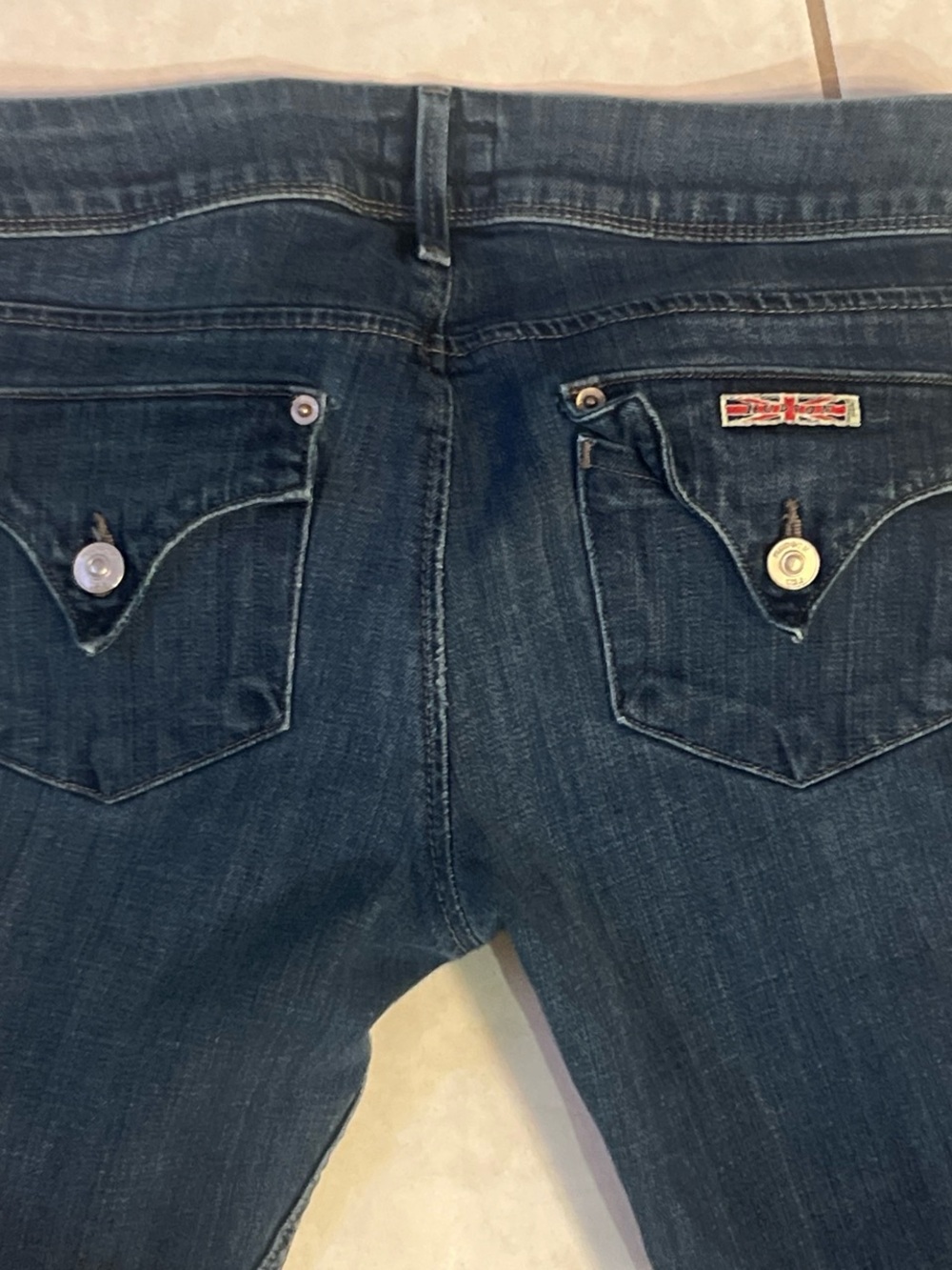 Hudson Jeans Women's Dark Indigo Skinny Back-Pocket Detail